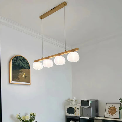 Cotton Ball Chandelier with Soft Glow