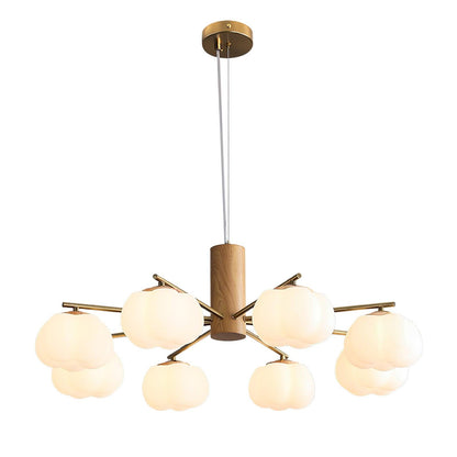 Cotton Ball Chandelier with Soft Glow