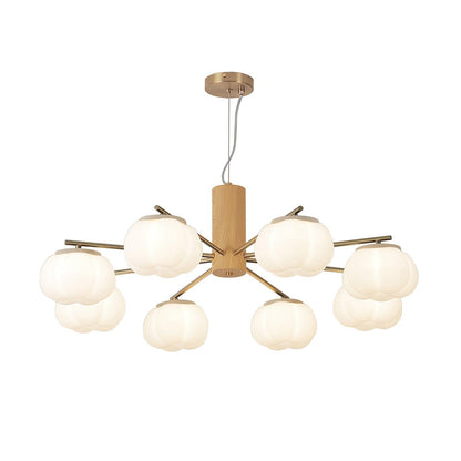 Cotton Ball Chandelier with Soft Glow