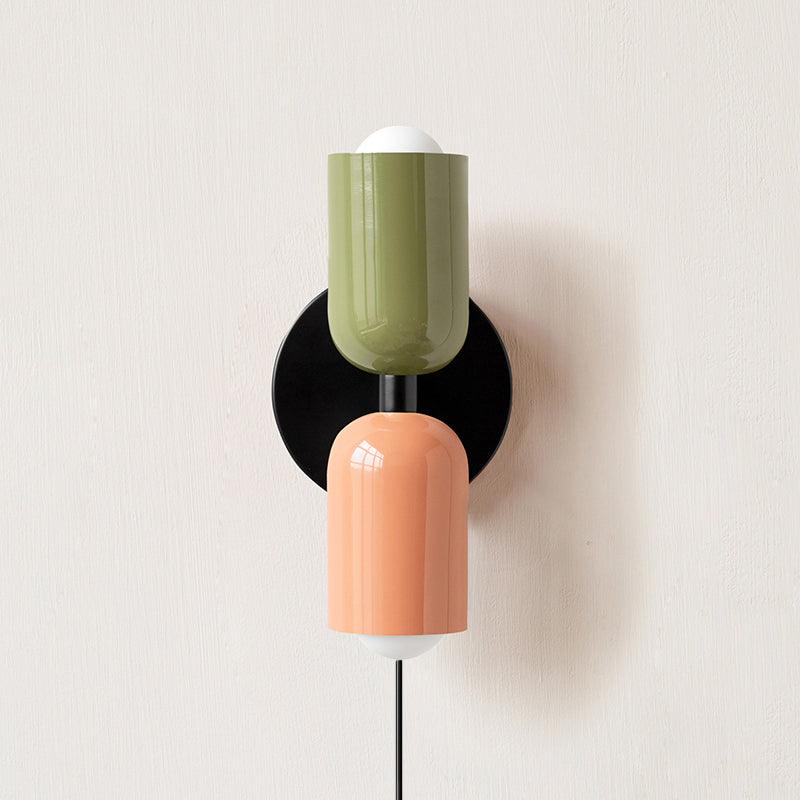 Double Plug-In Wall Lamp, Vibrant Color Options