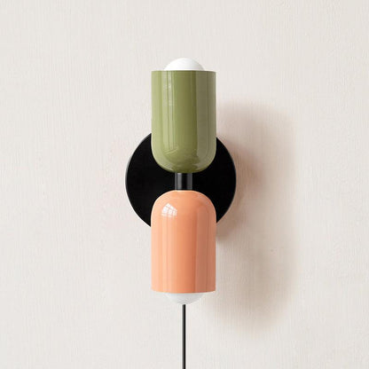 Double Plug-In Wall Lamp, Vibrant Color Options