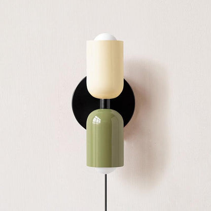 Double Plug-In Wall Lamp, Vibrant Color Options