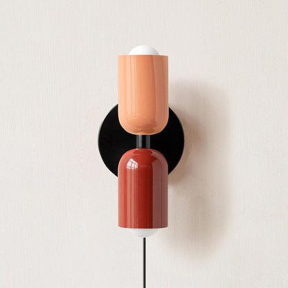 Double Plug-In Wall Lamp, Vibrant Color Options
