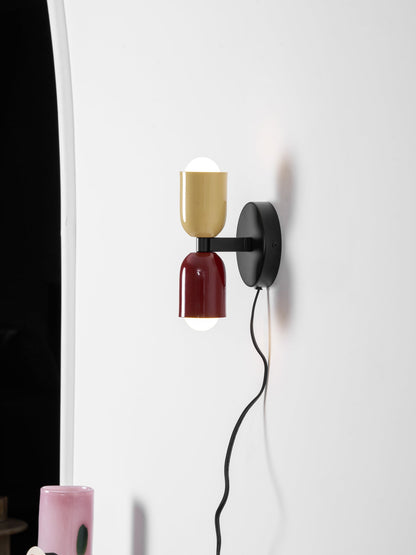Double Plug-In Wall Lamp, Vibrant Color Options