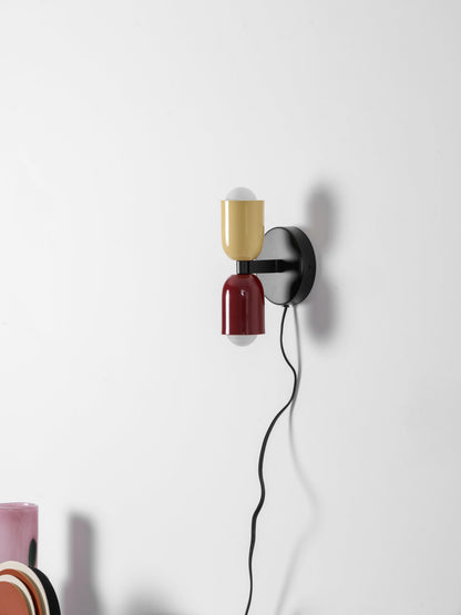 Double Plug-In Wall Lamp, Vibrant Color Options