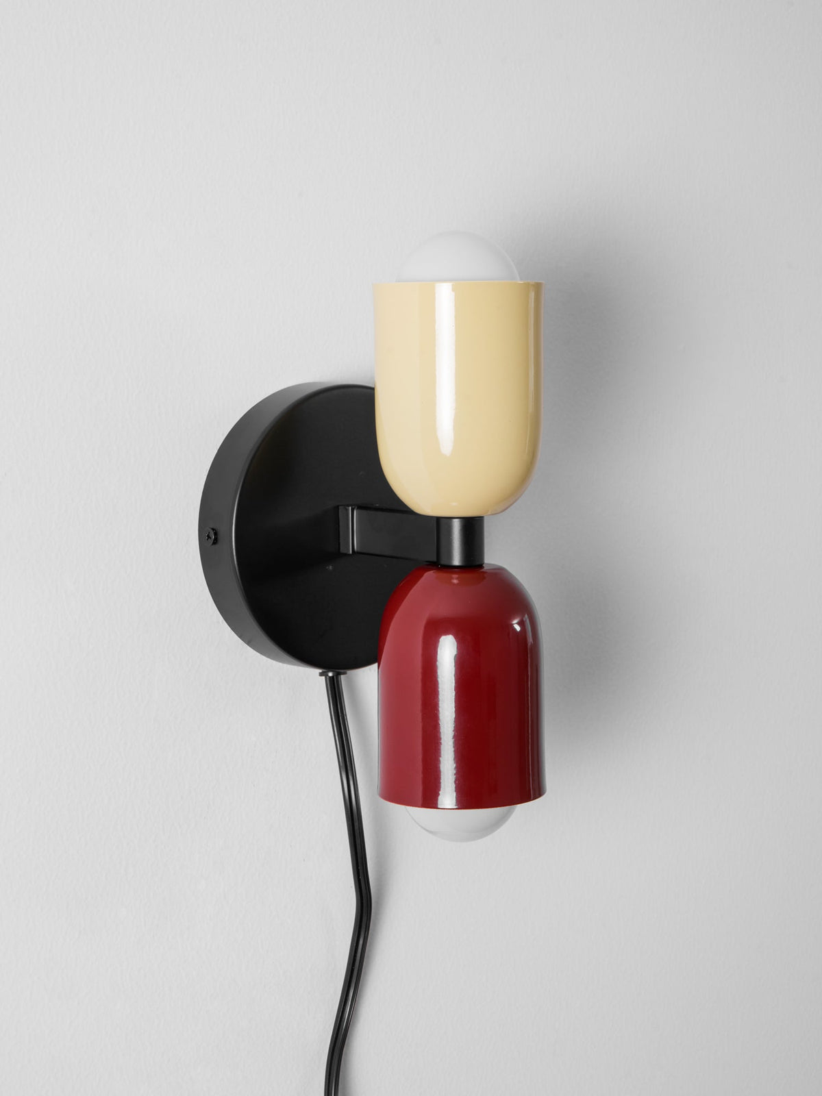 Double Plug-In Wall Lamp, Vibrant Color Options
