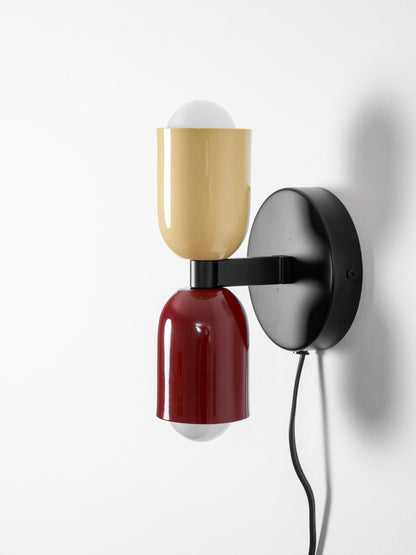 Double Plug-In Wall Lamp, Vibrant Color Options