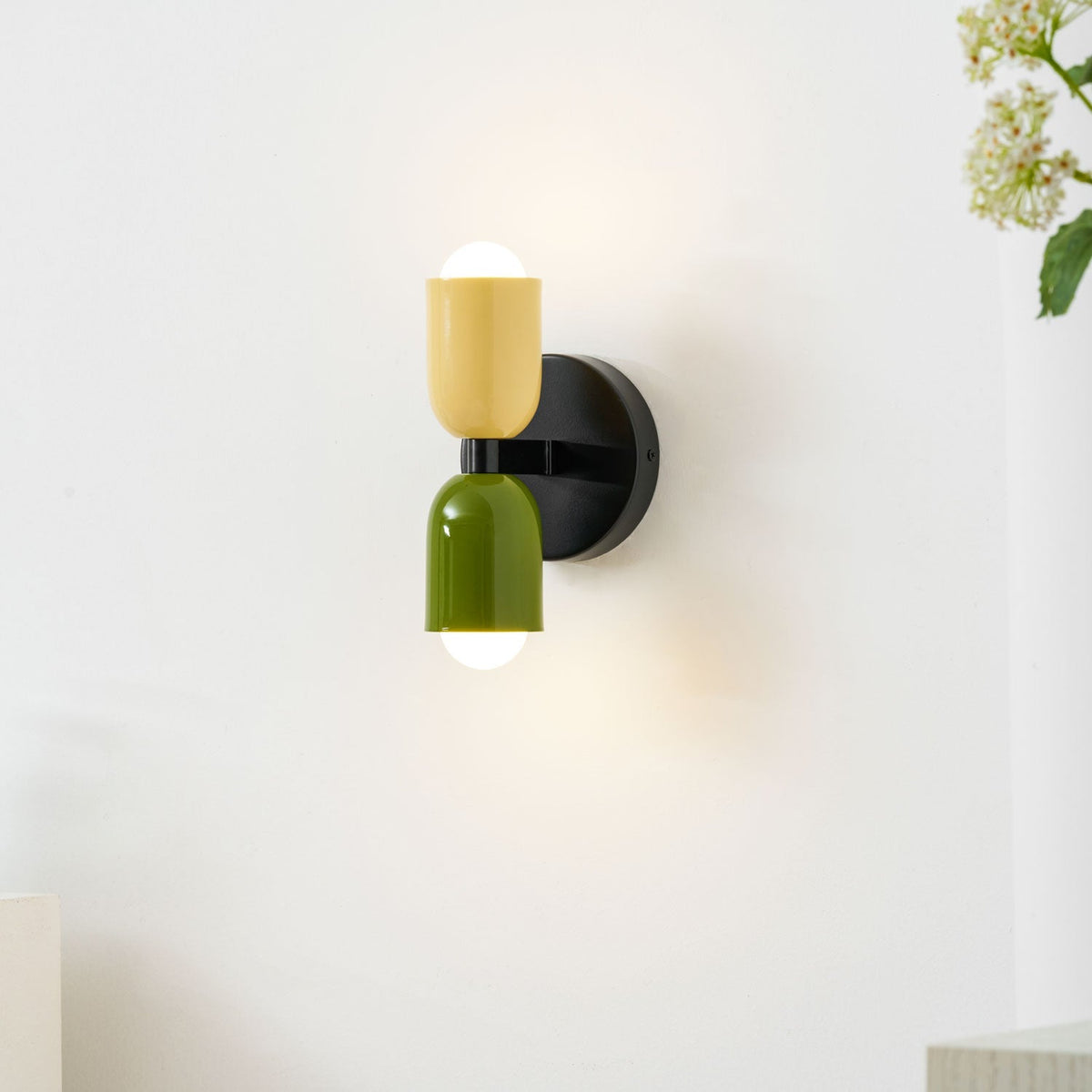 Double Wall Lamp, Vibrant Color Options