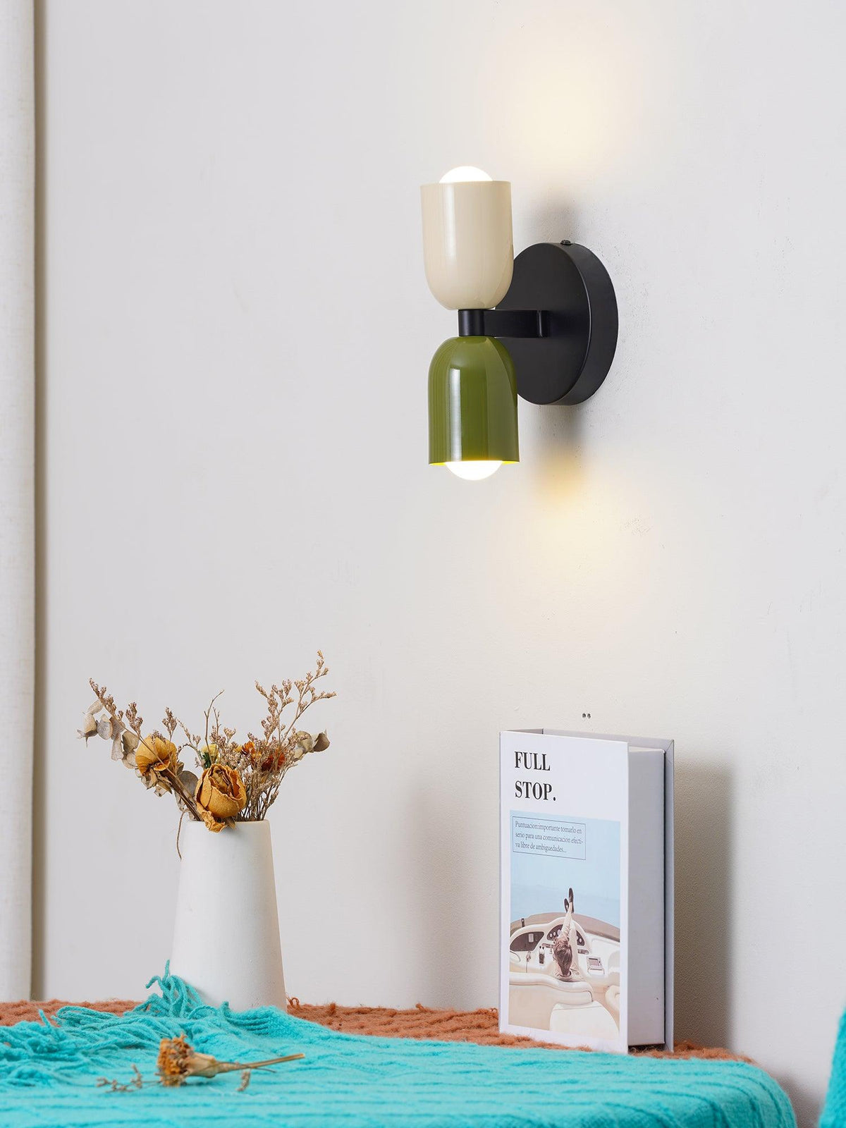Double Wall Lamp, Vibrant Color Options