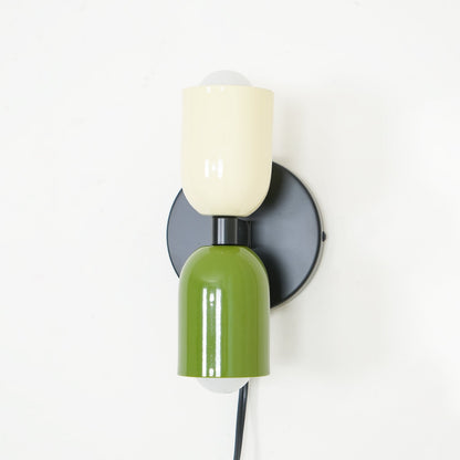 Double Plug-In Wall Lamp, Vibrant Color Options