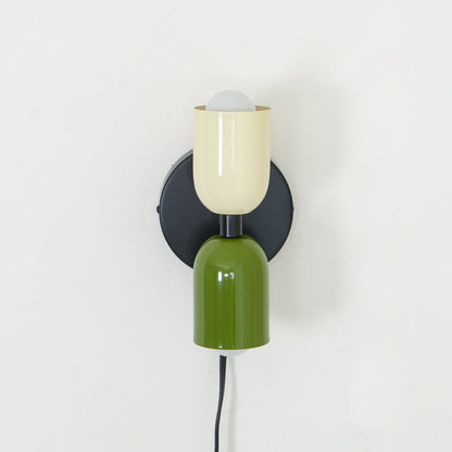 Double Plug-In Wall Lamp, Vibrant Color Options