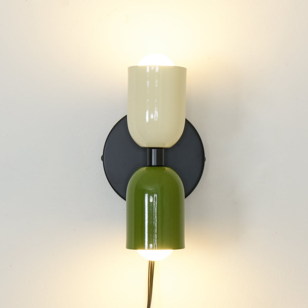 Double Plug-In Wall Lamp, Vibrant Color Options