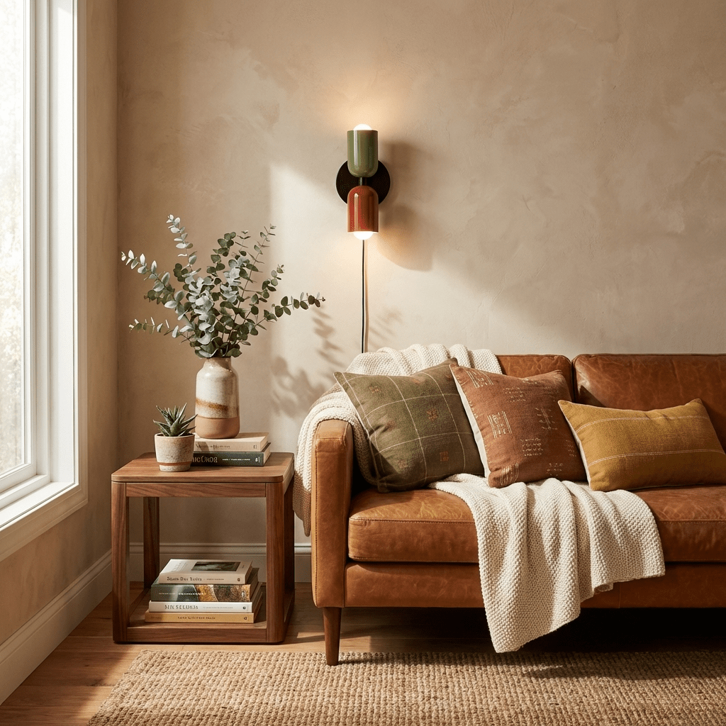 Double Plug-In Wall Lamp, Vibrant Color Options