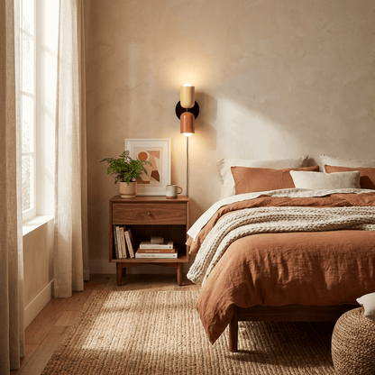 Double Plug-In Wall Lamp, Vibrant Color Options