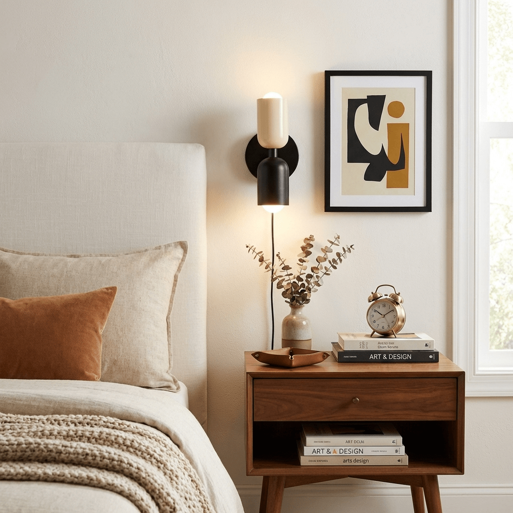 Double Plug-In Wall Lamp, Vibrant Color Options