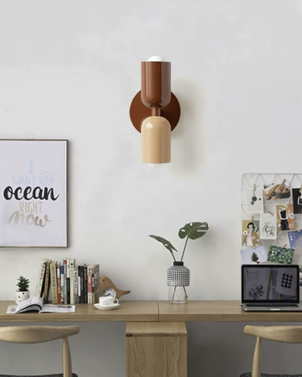 Double Wall Lamp, Vibrant Color Options