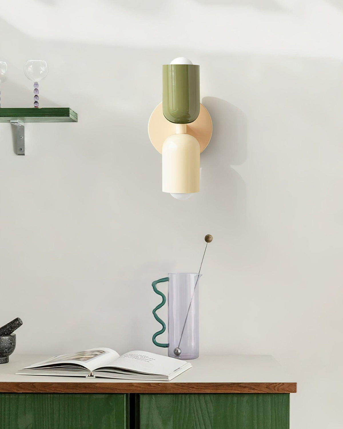 Double Wall Lamp, Vibrant Color Options