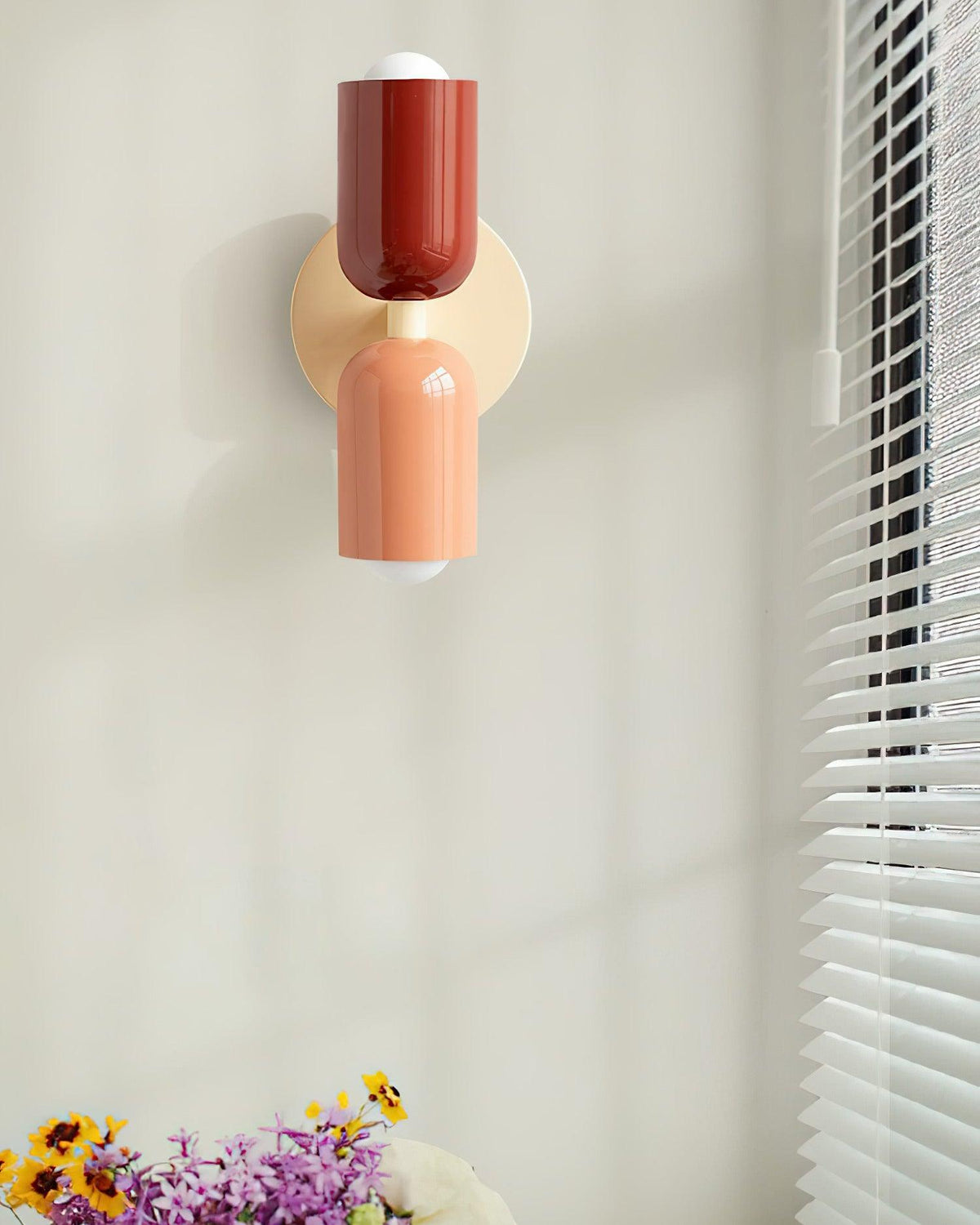 Double Wall Lamp, Vibrant Color Options