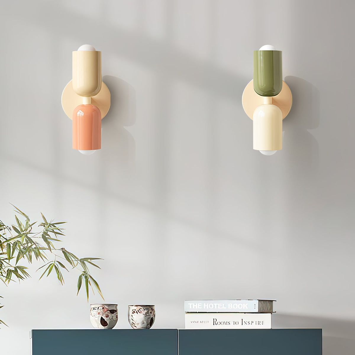 Double Wall Lamp, Vibrant Color Options