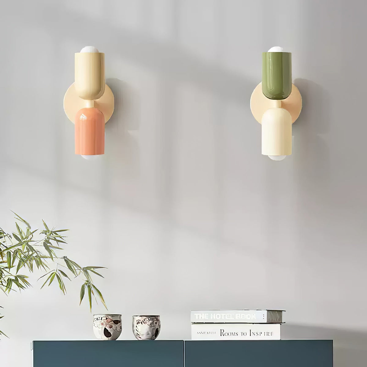 Double Wall Lamp, Vibrant Color Options