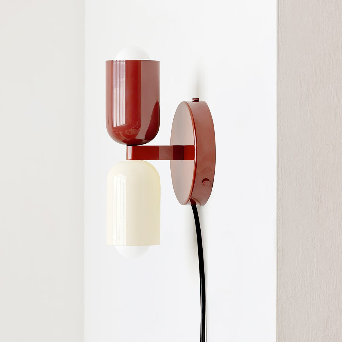 Double Plug-In Wall Lamp, Vibrant Color Options