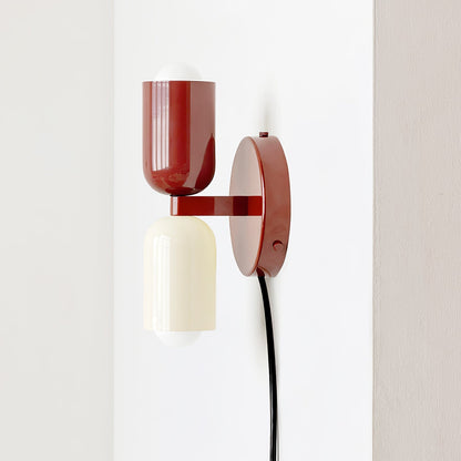 Double Plug-In Wall Lamp, Vibrant Color Options
