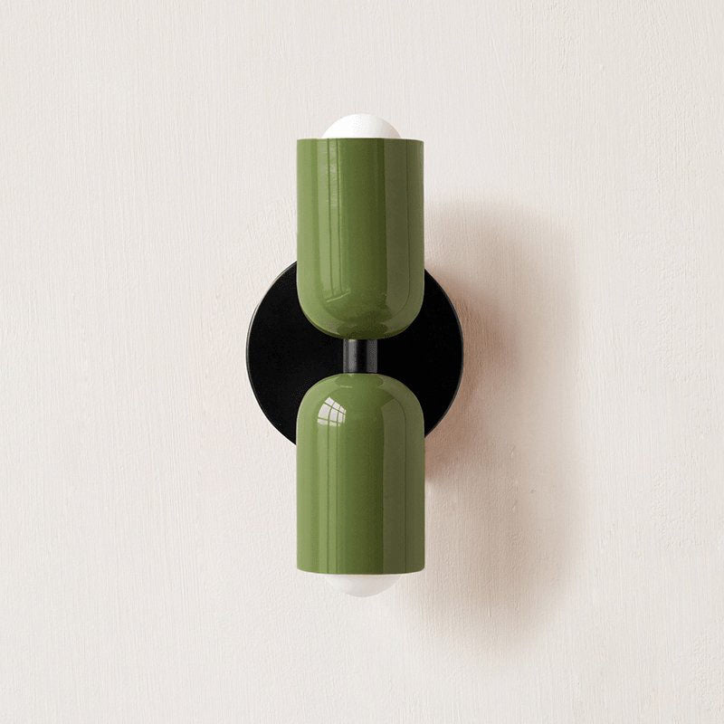 Double Wall Lamp, Vibrant Color Options — side view