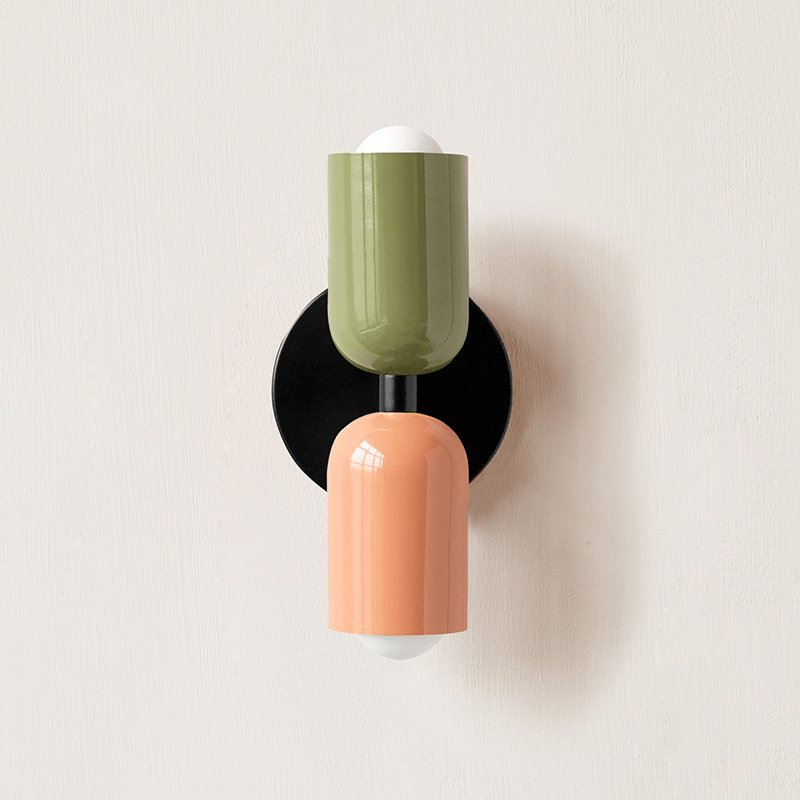 Double Wall Lamp, Vibrant Color Options