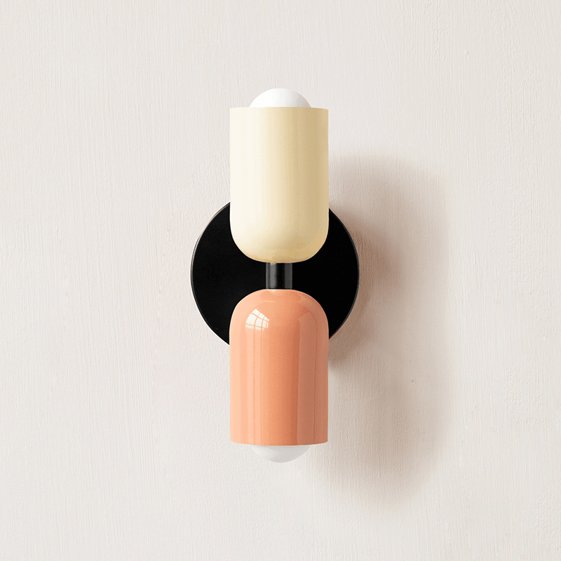 Double Wall Lamp, Vibrant Color Options — front view