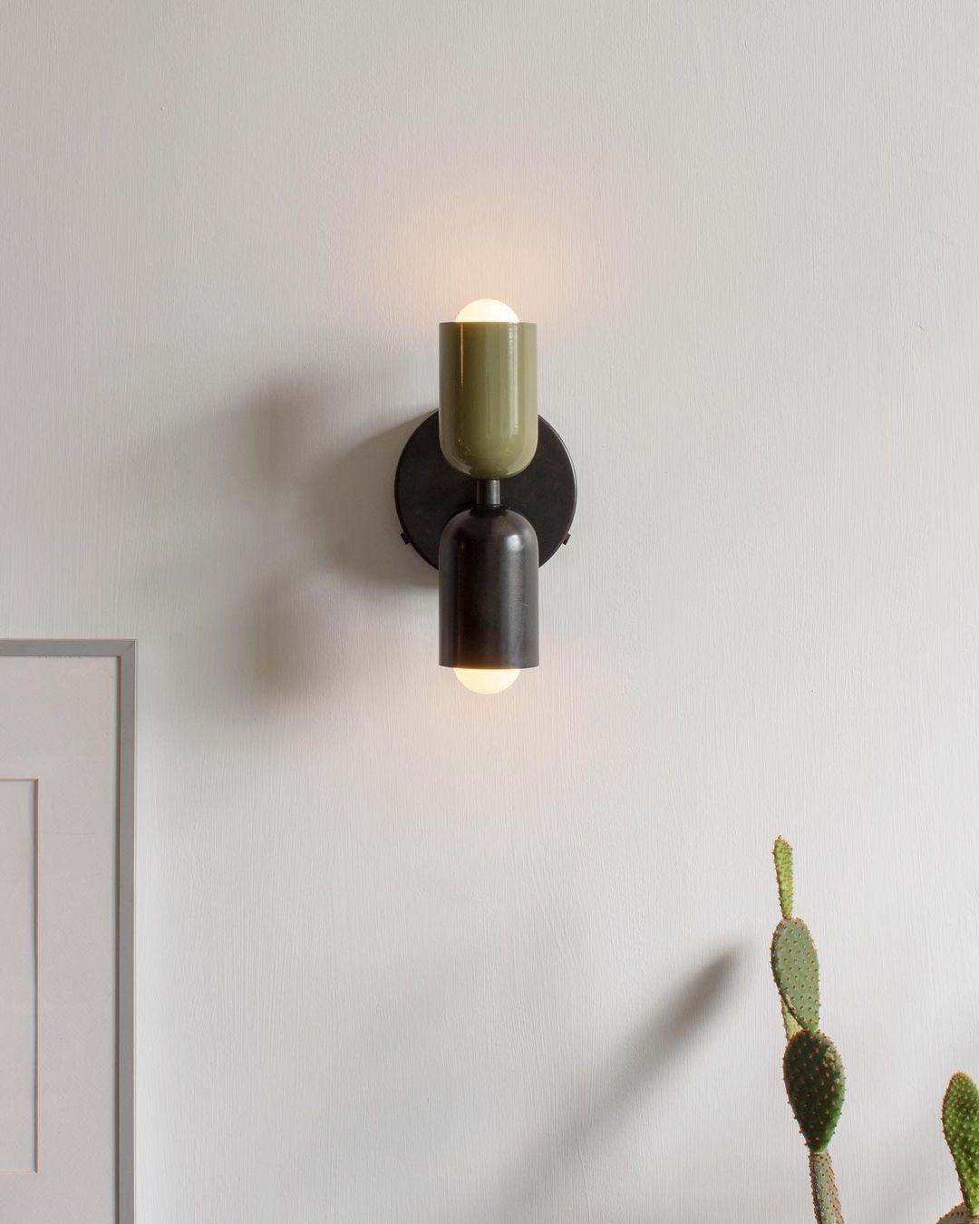 Double Wall Lamp, Vibrant Color Options