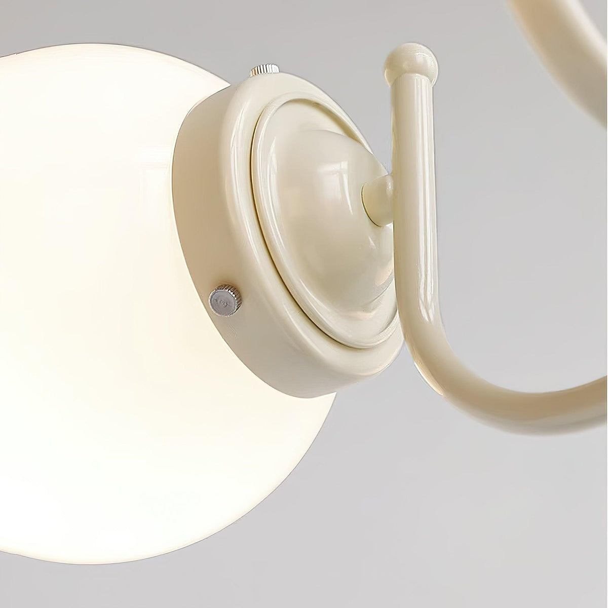 Cream Ball Chandelier with Adjustable Lighting