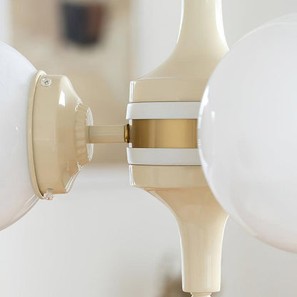 Cream Ball Chandelier with Adjustable Lighting