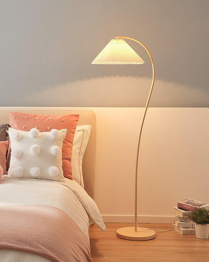 Pleated Floor Lamp with Adjustable Brightness
