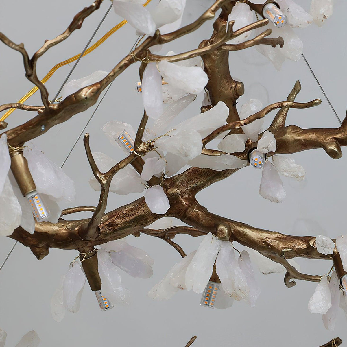 Crushed Natural Stone Chandelier with Adjustable Height