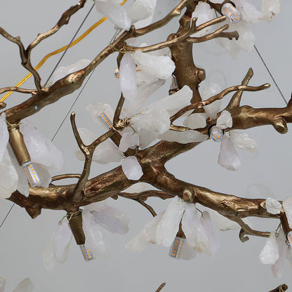 Crushed Natural Stone Chandelier with Adjustable Height