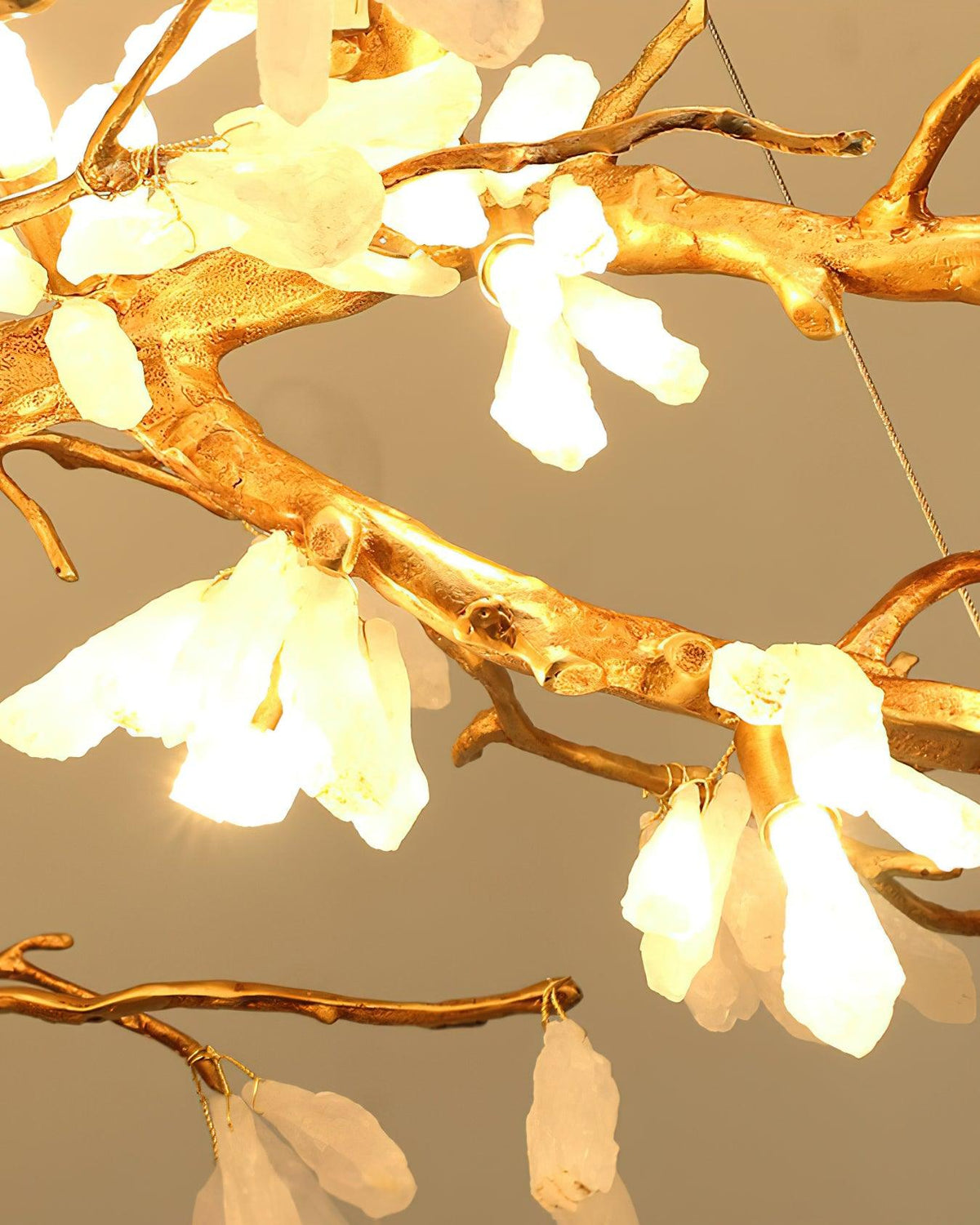 Crushed Natural Stone Chandelier with Adjustable Height