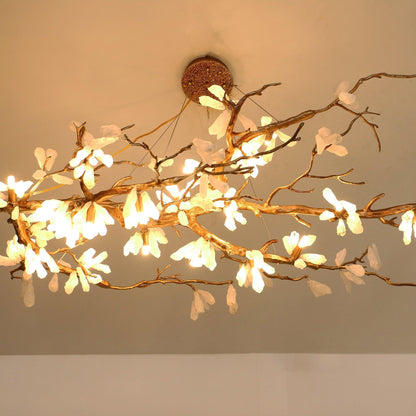 Crushed Natural Stone Chandelier with Adjustable Height