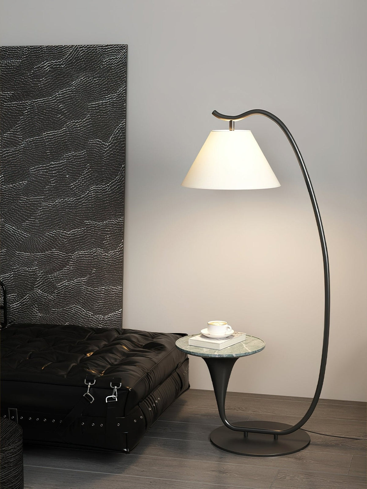 Curvature Floor Lamp - Adjustable Brightness & Modern Design — alternate angle
