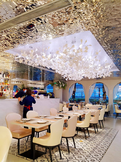 Gingko Leaves Chandelier with Adjustable Brightness