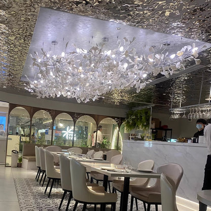 Gingko Leaves Chandelier with Adjustable Brightness