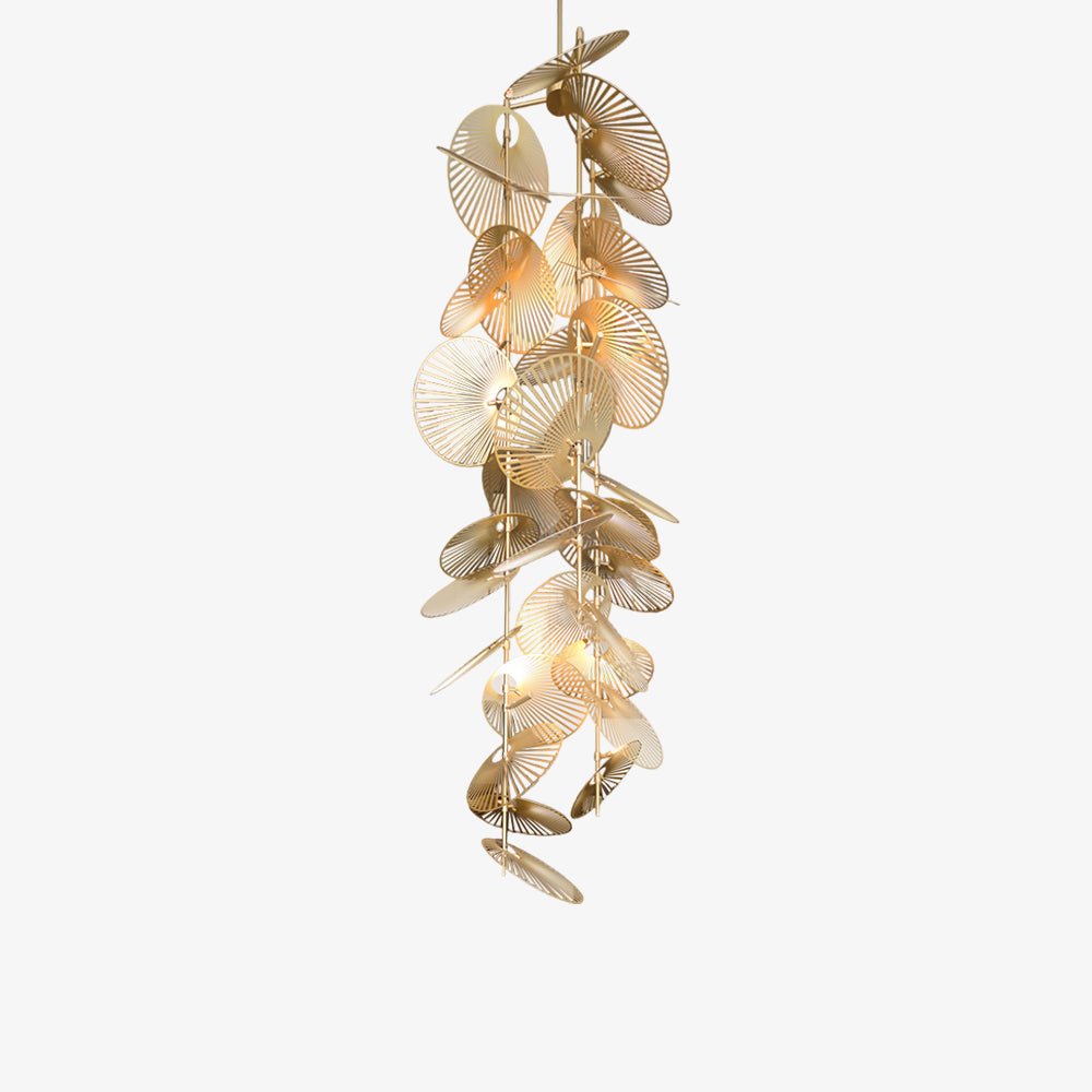 Cattail Leaf Chandelier with Adjustable Height