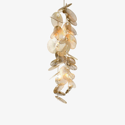 Cattail Leaf Chandelier with Adjustable Height
