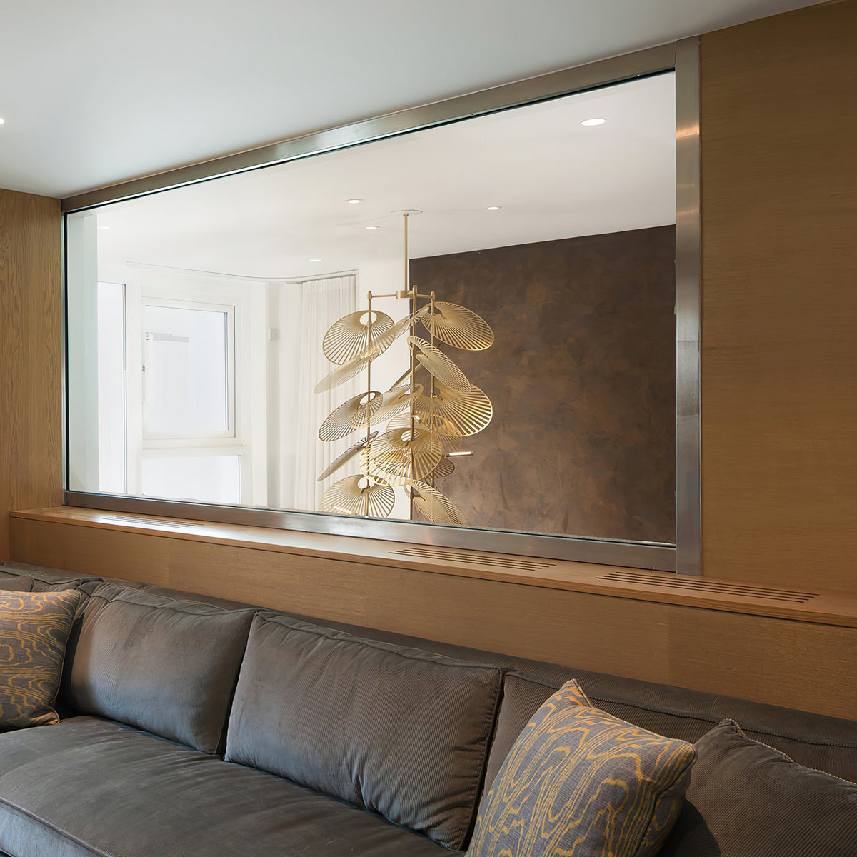 Cattail Leaf Chandelier with Adjustable Height