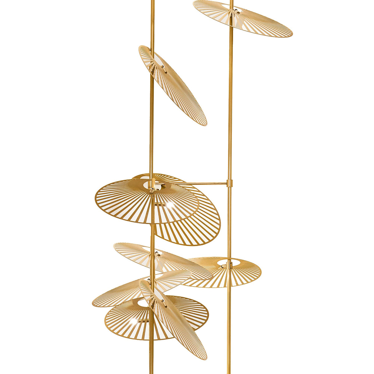 Cattail Leaf Chandelier with Adjustable Height