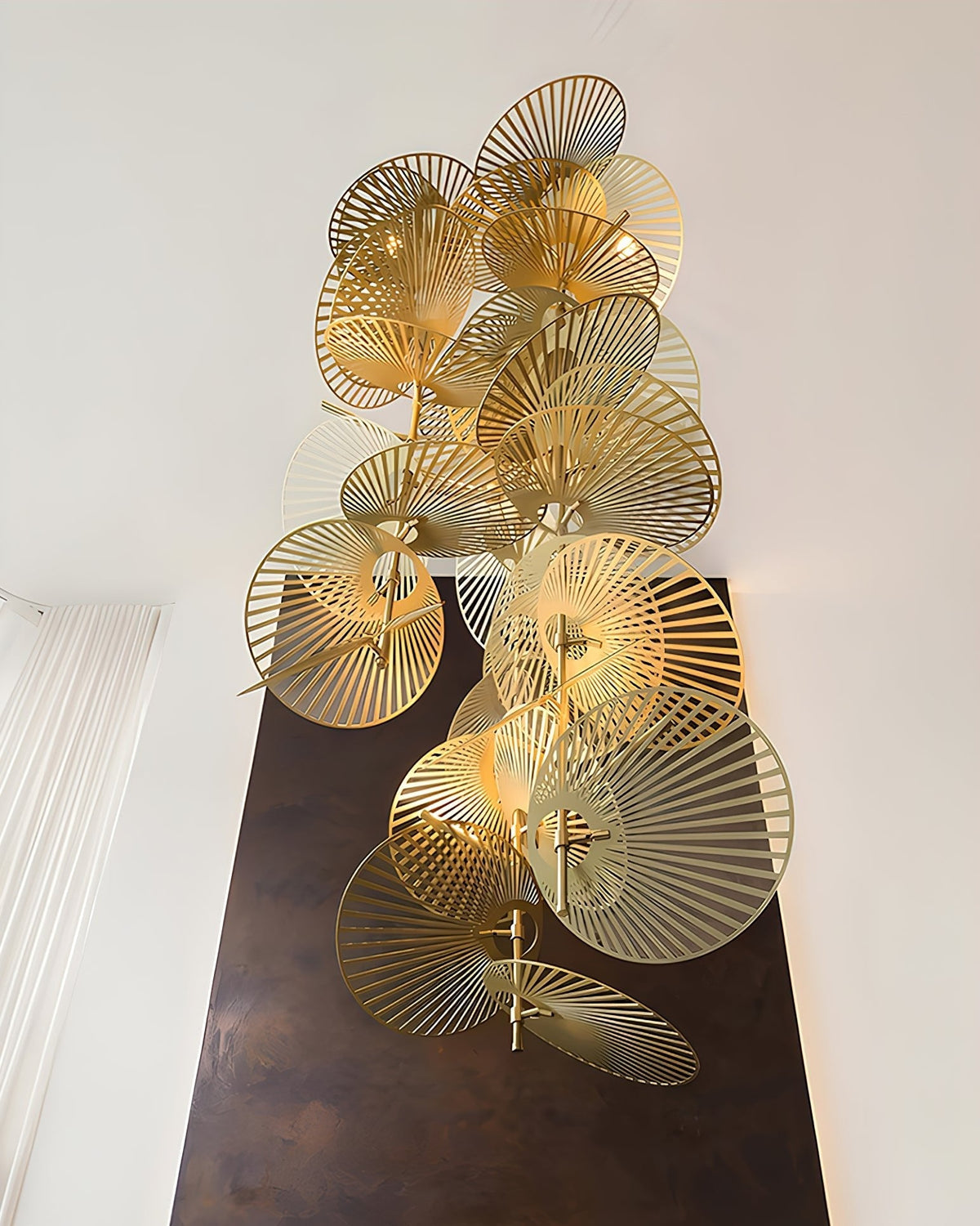 Cattail Leaf Chandelier with Adjustable Height