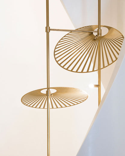 Cattail Leaf Chandelier with Adjustable Height