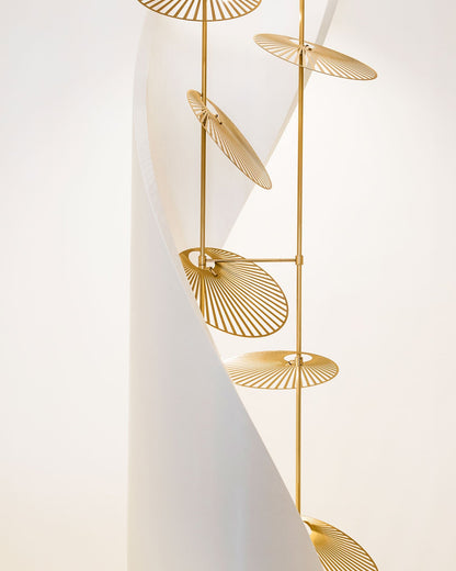 Cattail Leaf Chandelier with Adjustable Height