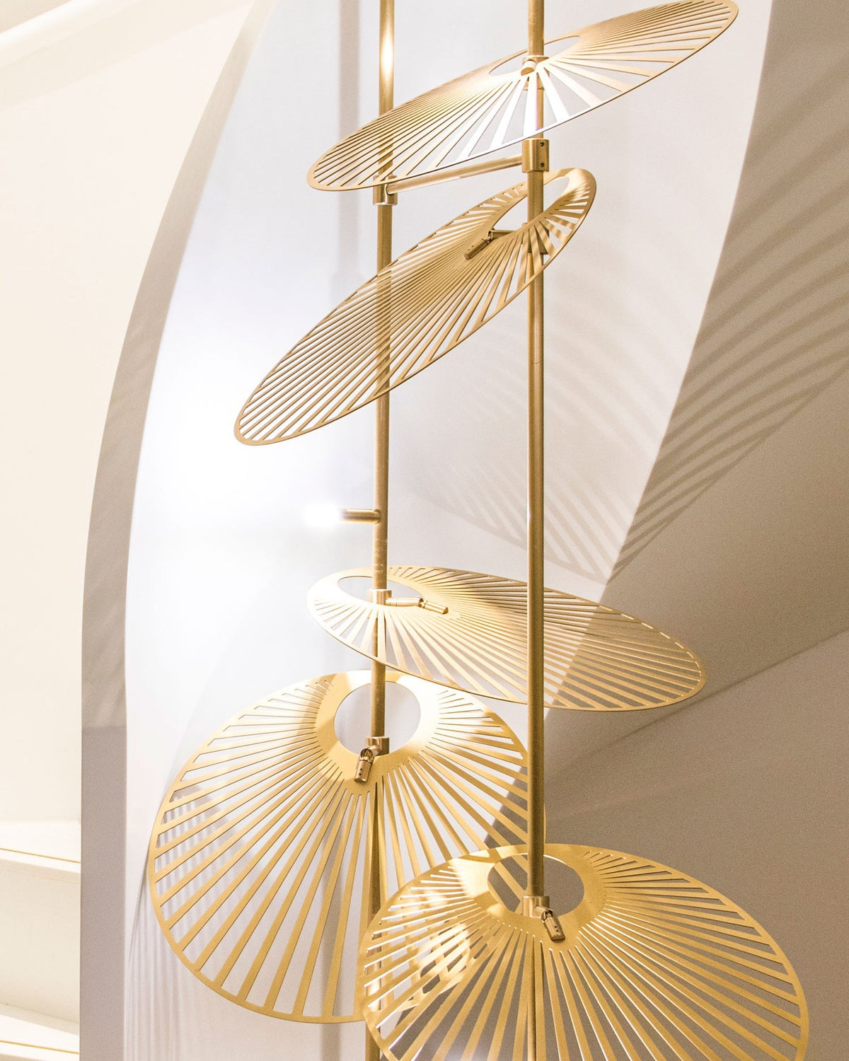 Cattail Leaf Chandelier with Adjustable Height