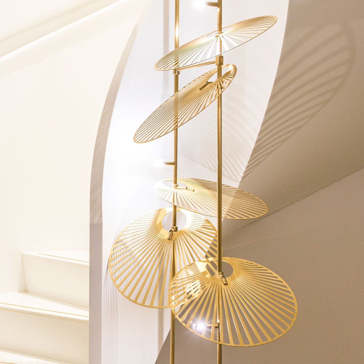 Cattail Leaf Chandelier with Adjustable Height