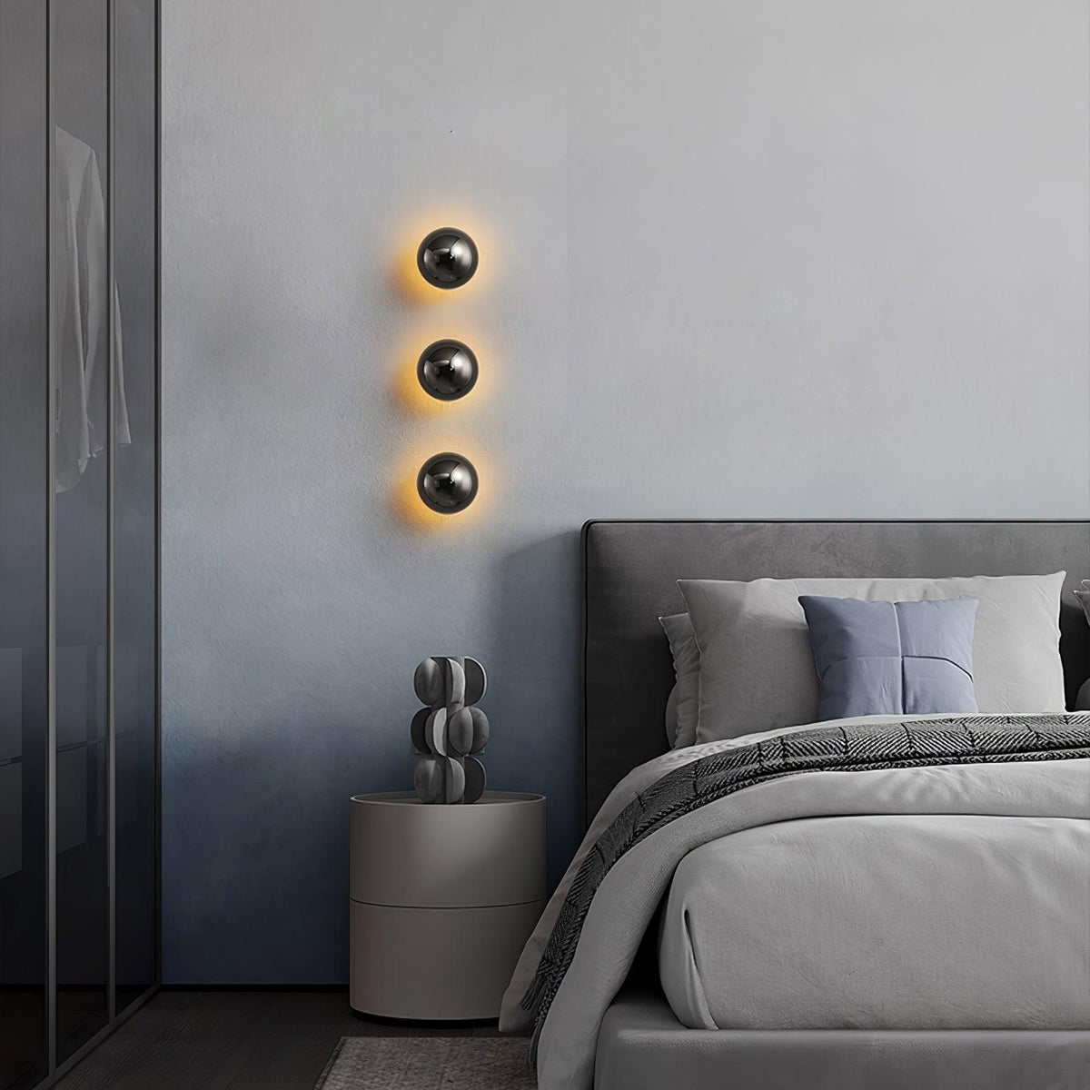 Sphere Wall Sconce with Adjustable Brightness